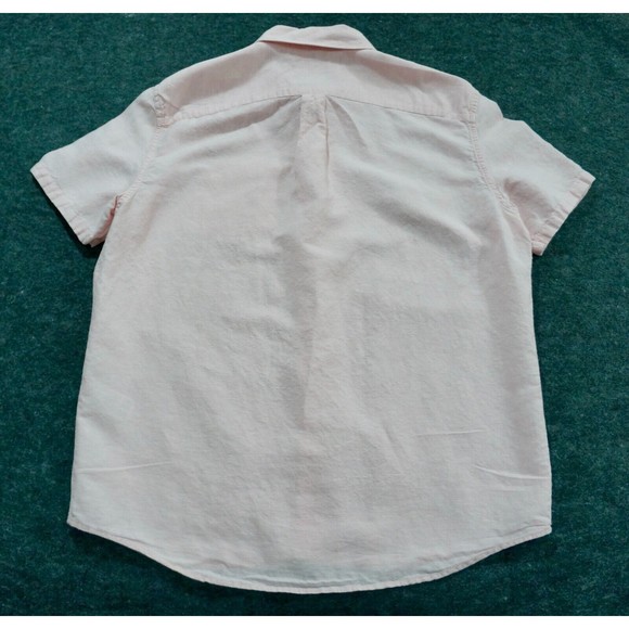Gap Shirt Mens Large pink Button Up Linen Cotton Standard Fit - Picture 6 of 6